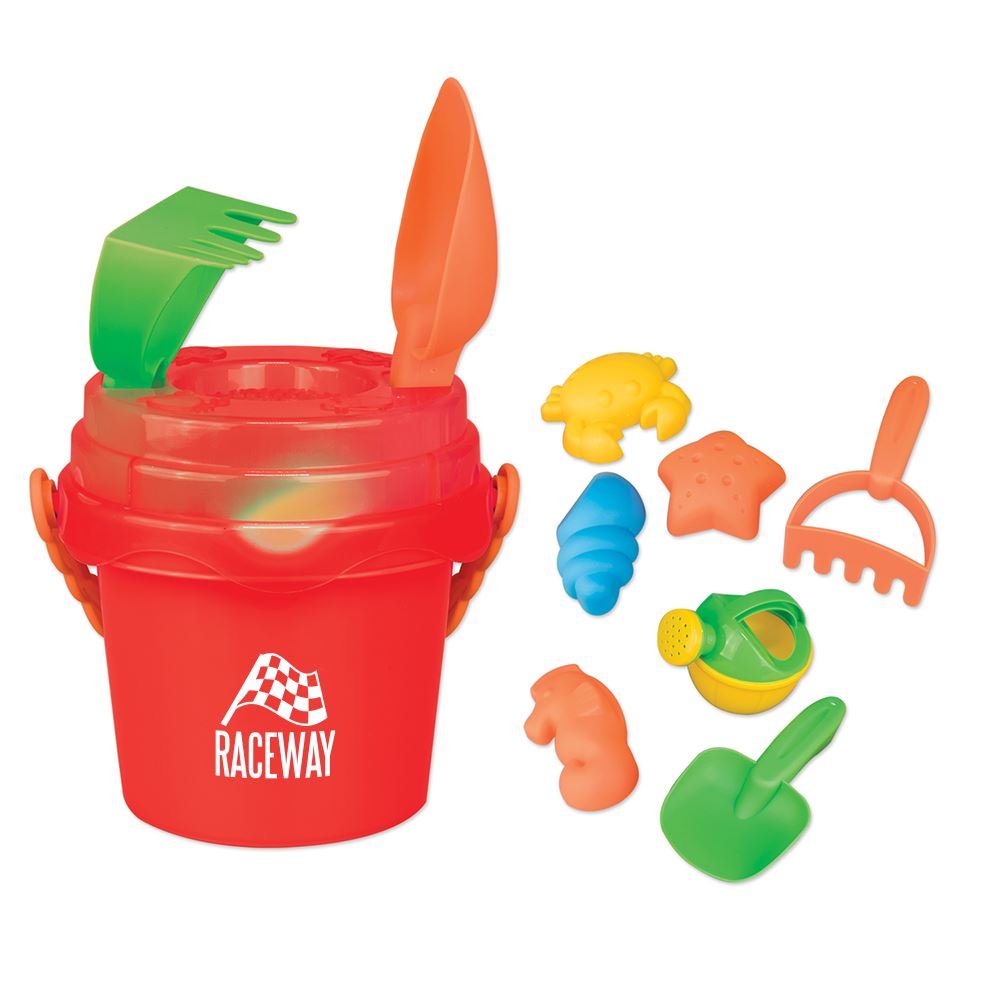 Beach Pail & Sand Toys Set Personalization Available Positive Promotions