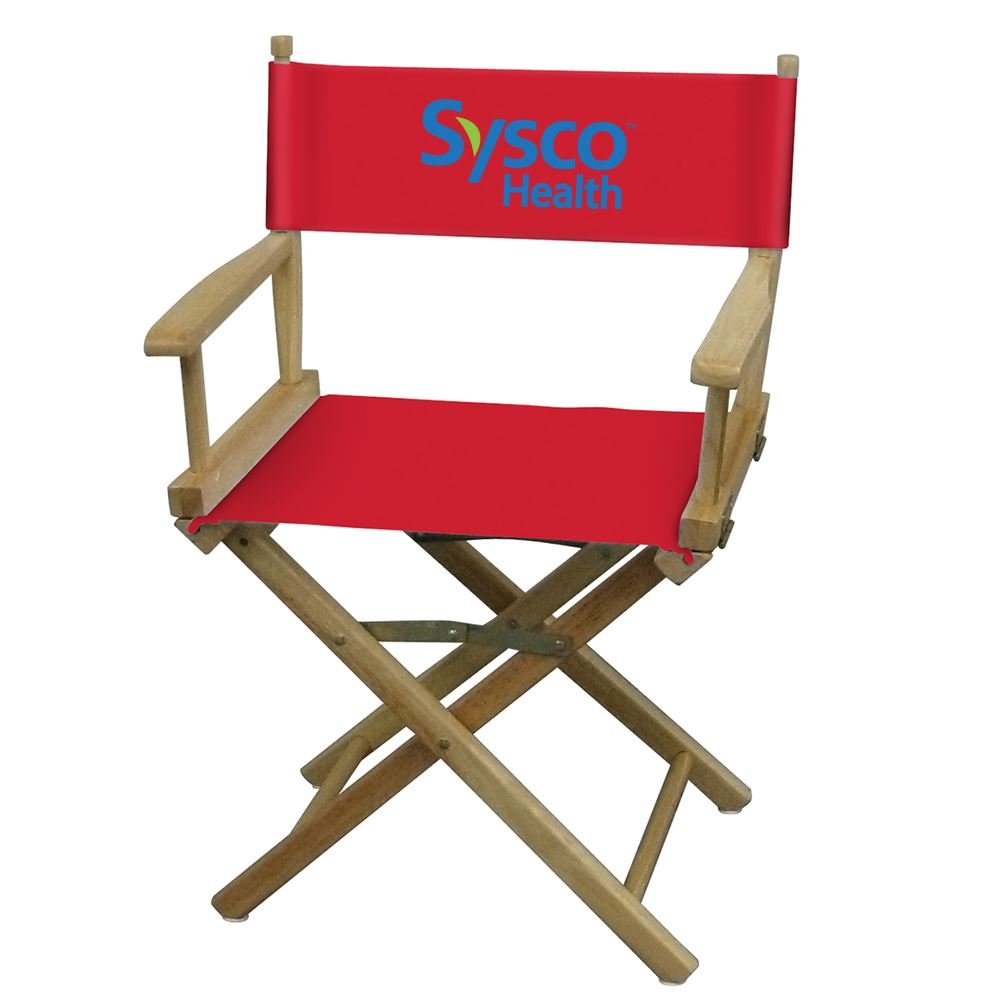 Table-Height Director's Chair - Full-Color Imprint - Personalization Available