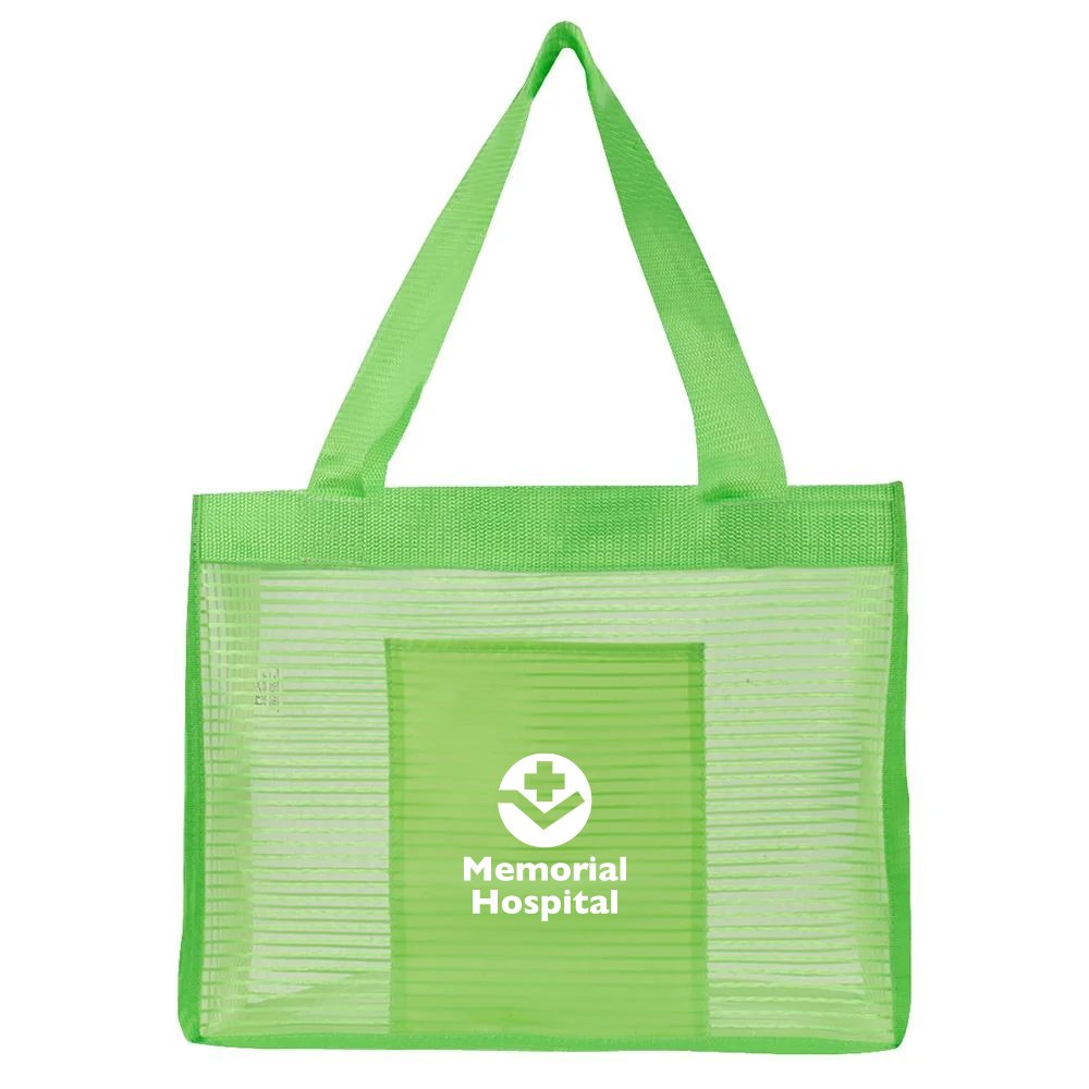 Sheer Striped Tote Bag - Personalization Available