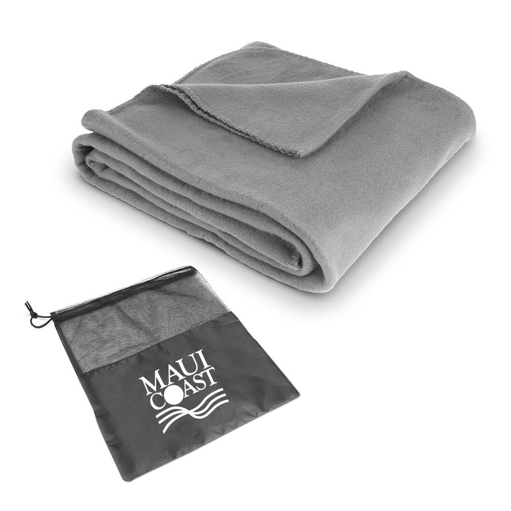Plush Throw Blanket With Portable Pouch - Personalization Available