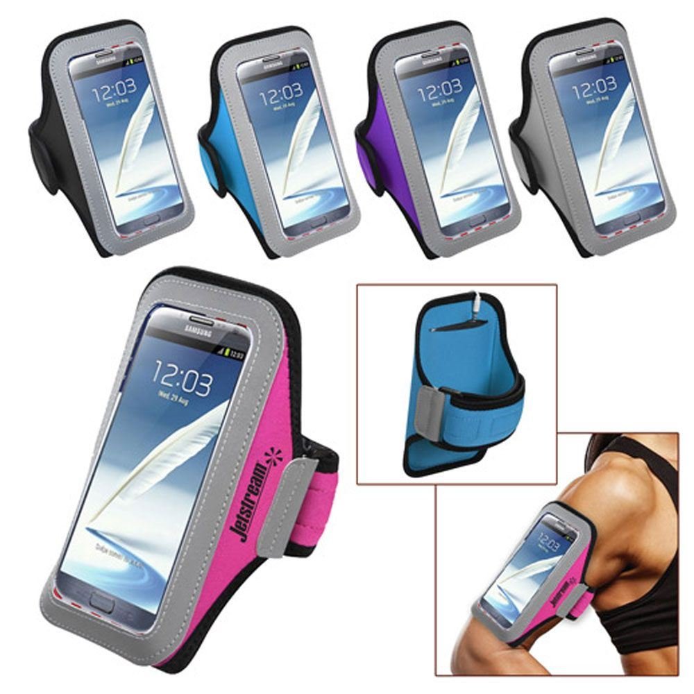 Universal Sport Armband With Large Size Cellphone Pouch - Personalization Available