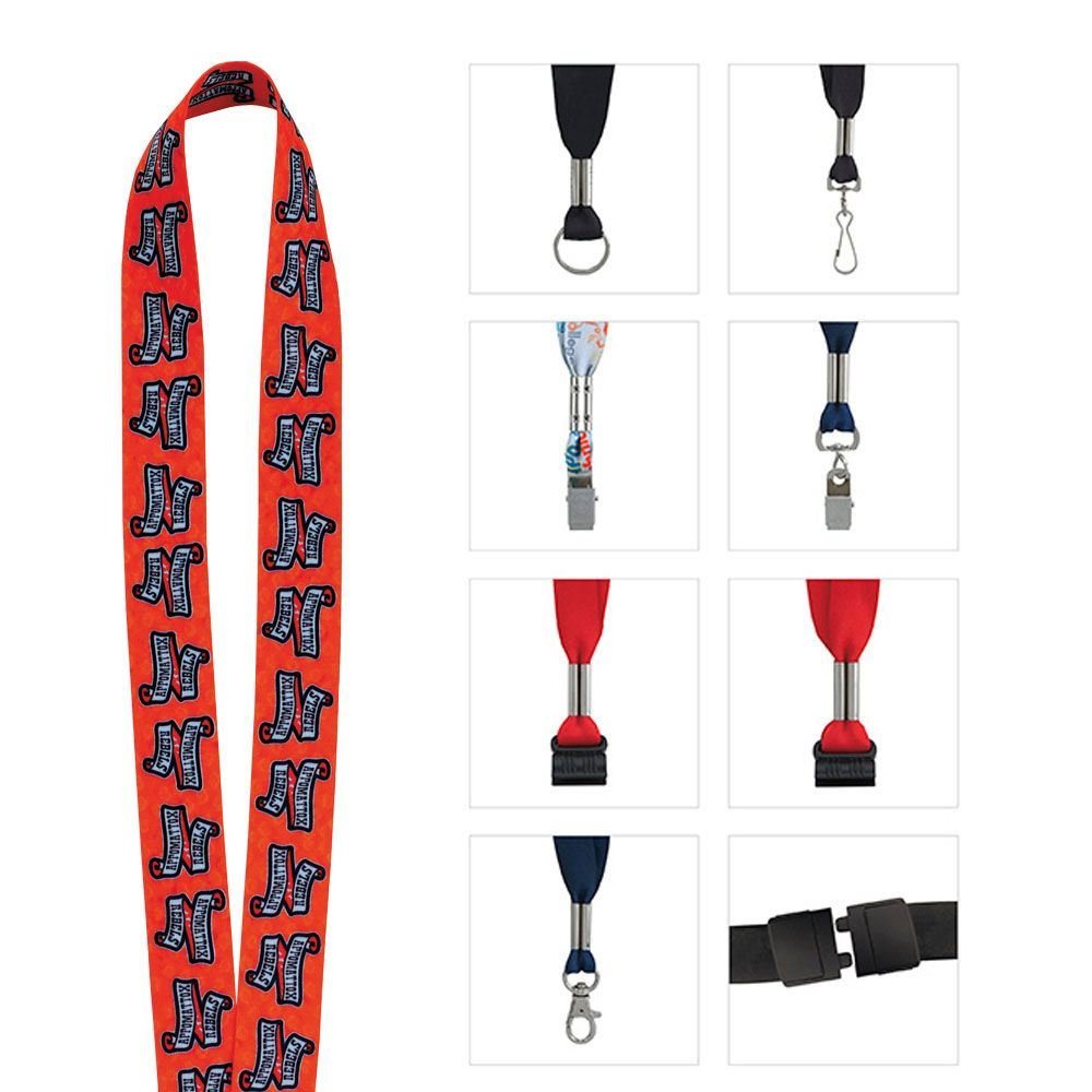 1" Fine Print Lanyard - Personalization Available