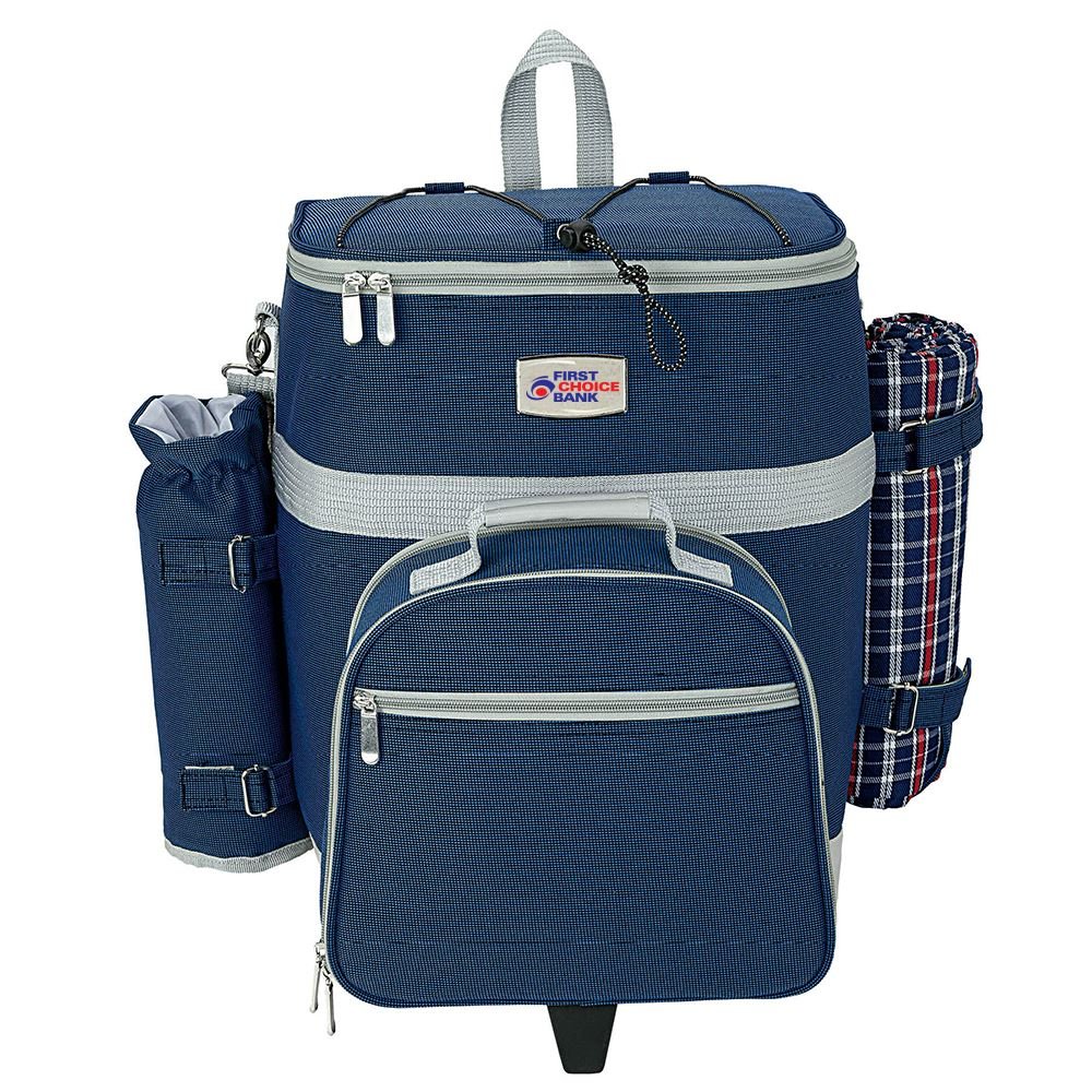 4-Person Trolley Picnic Bag - Full-Color Personalization Available