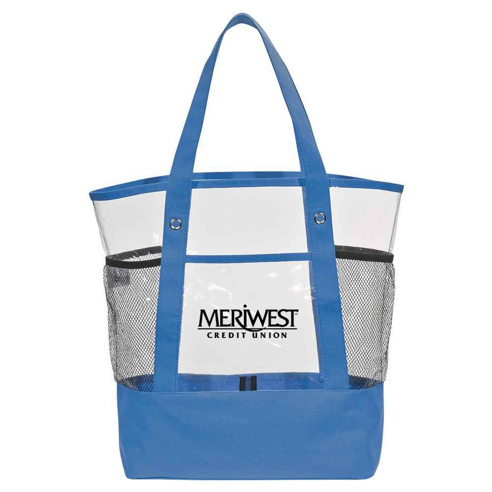 Clear Pocket Tote Bag - Personalization Available