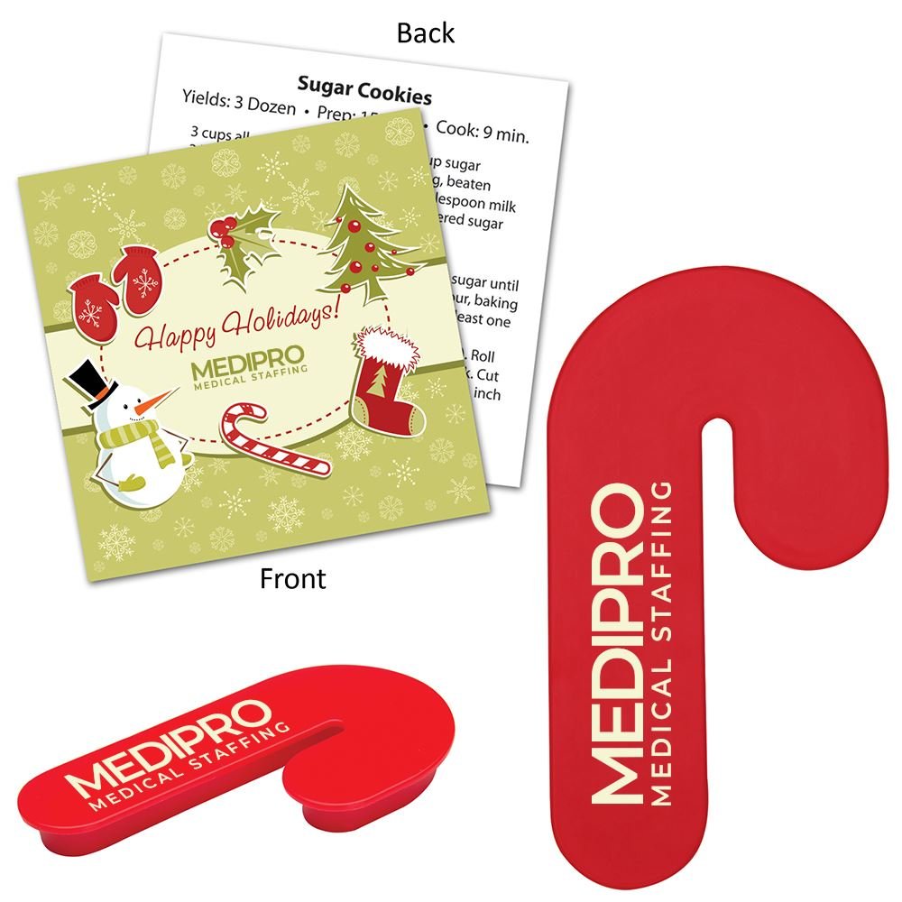 Candy Cane Shaped Cookie Cutter - Personalization Available