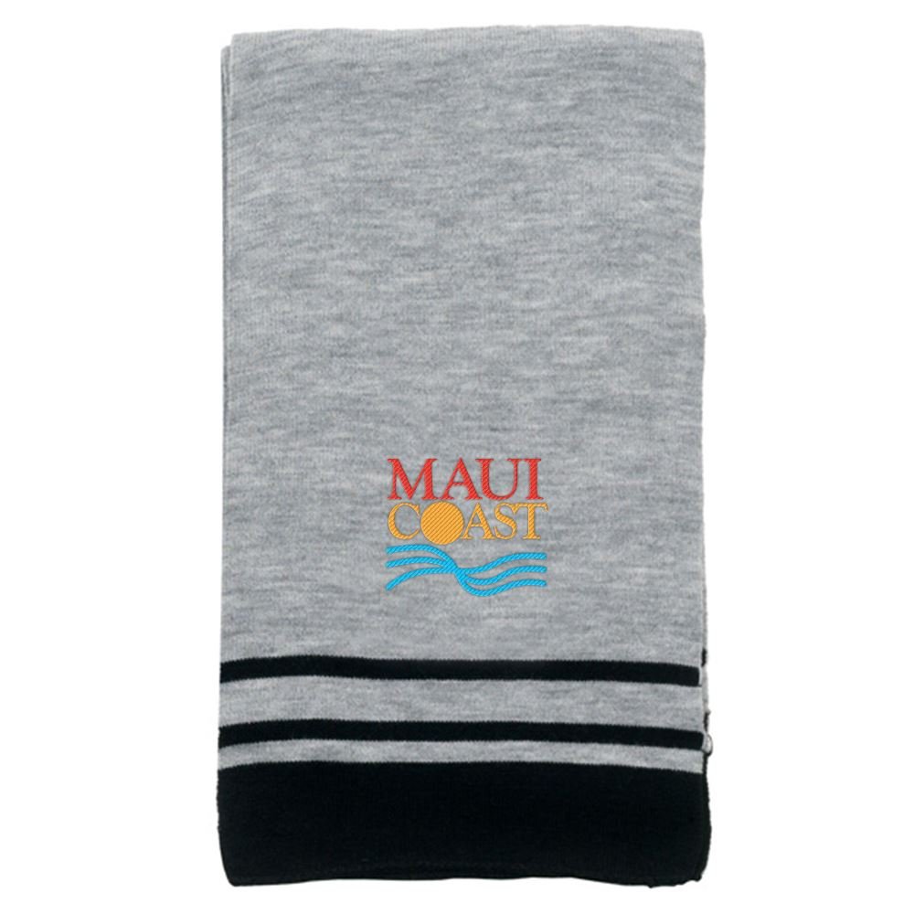 Deluxe Acrylic Scarf With Stripe - Personalization Available