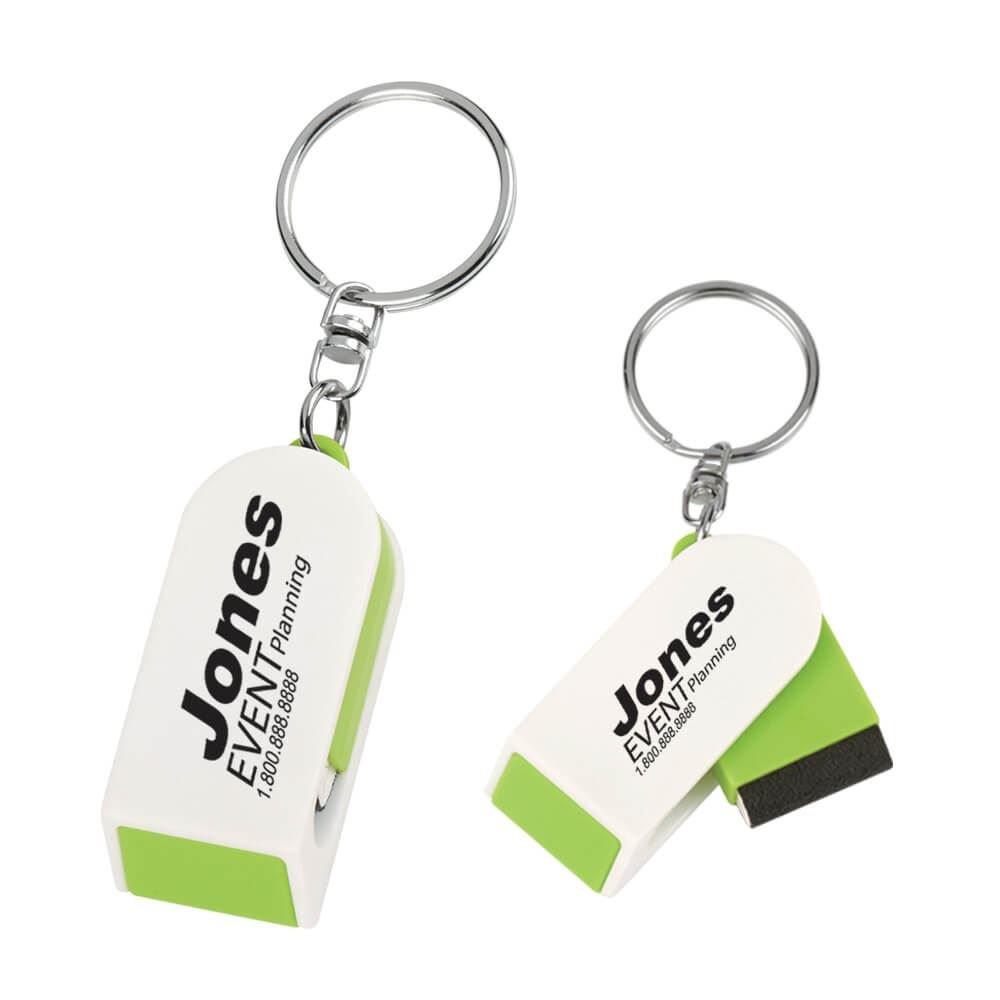 Phone Stand And Screen Cleaner Combo Key Chain - Personalization ...