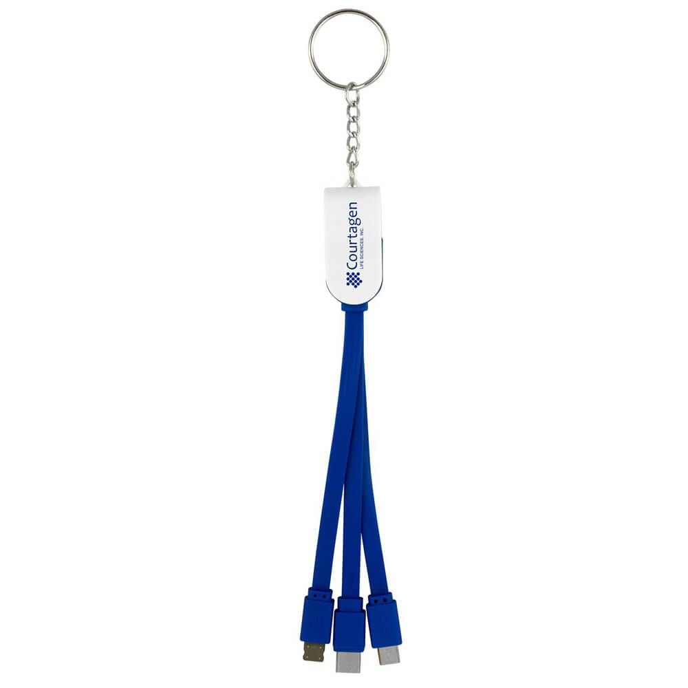 Swivel 3-in-1 Keychain Cable with Type C USB - Personalization ...