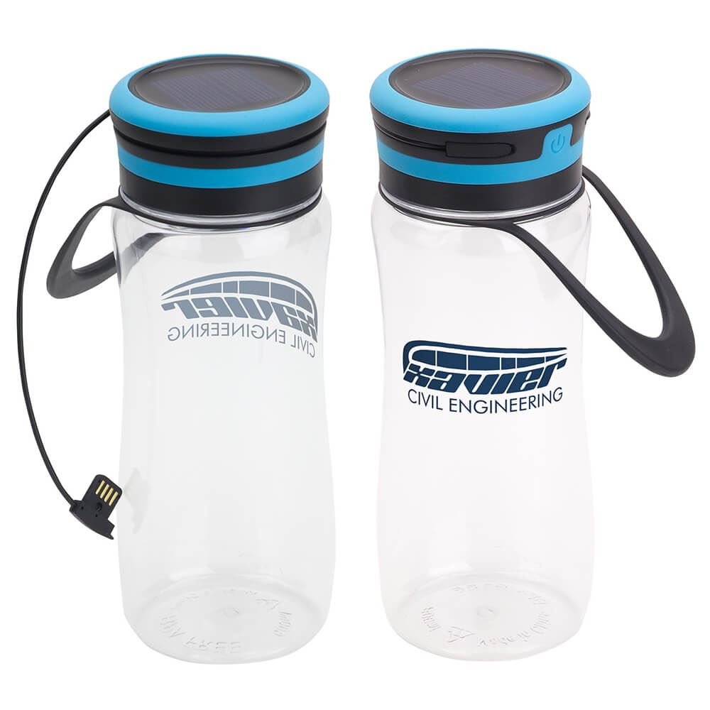 Light-Up Tritan&trade; Bottle & Solar Lantern 20-oz. - Personalization Available