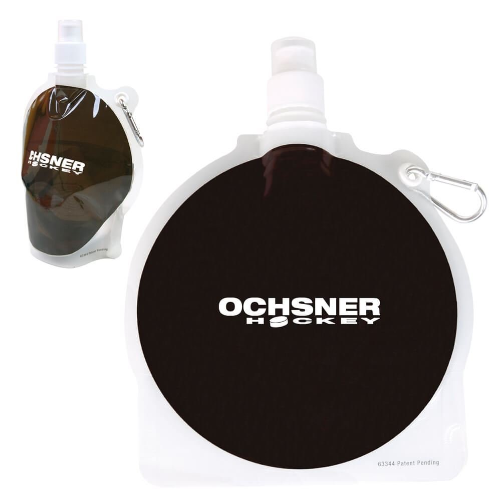 HydroPouch&trade; Hockey Puck Water Bottle 24-oz. - Personalization Available