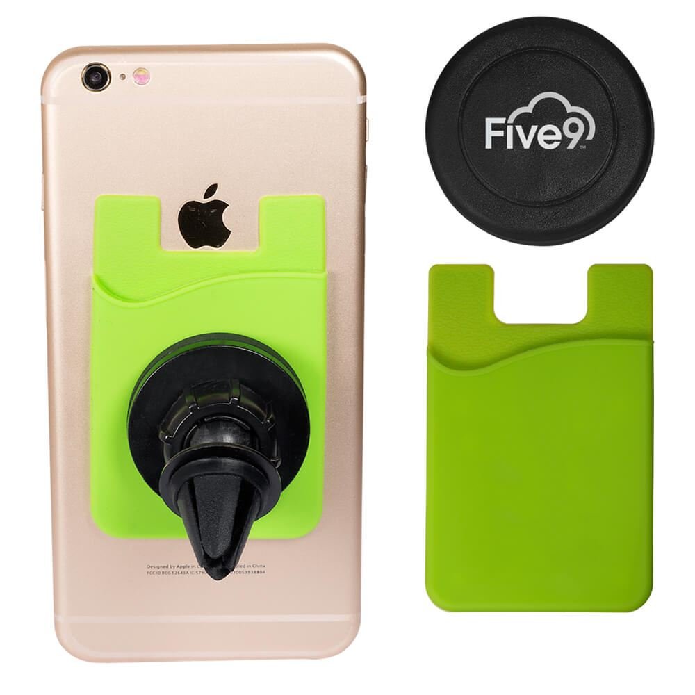 Magnetic Auto Phone Holder with Phone Pocket - Personalization Available