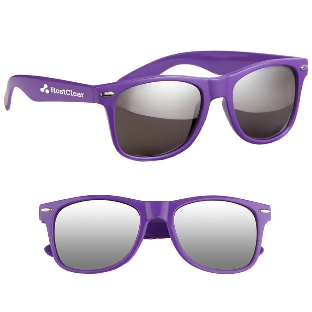 Silver Mirrored Malibu Sunglasses - Personalization Available