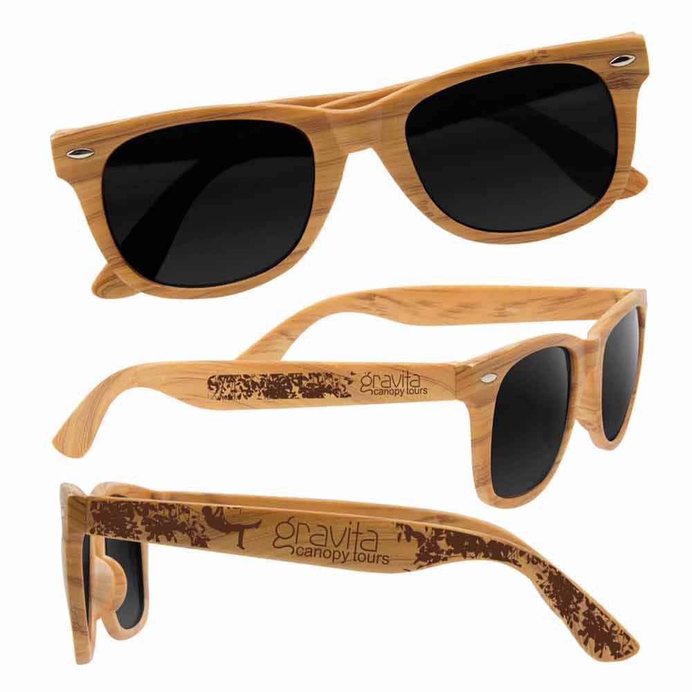 Wood Grain Design Sunglasses - Personalization Available
