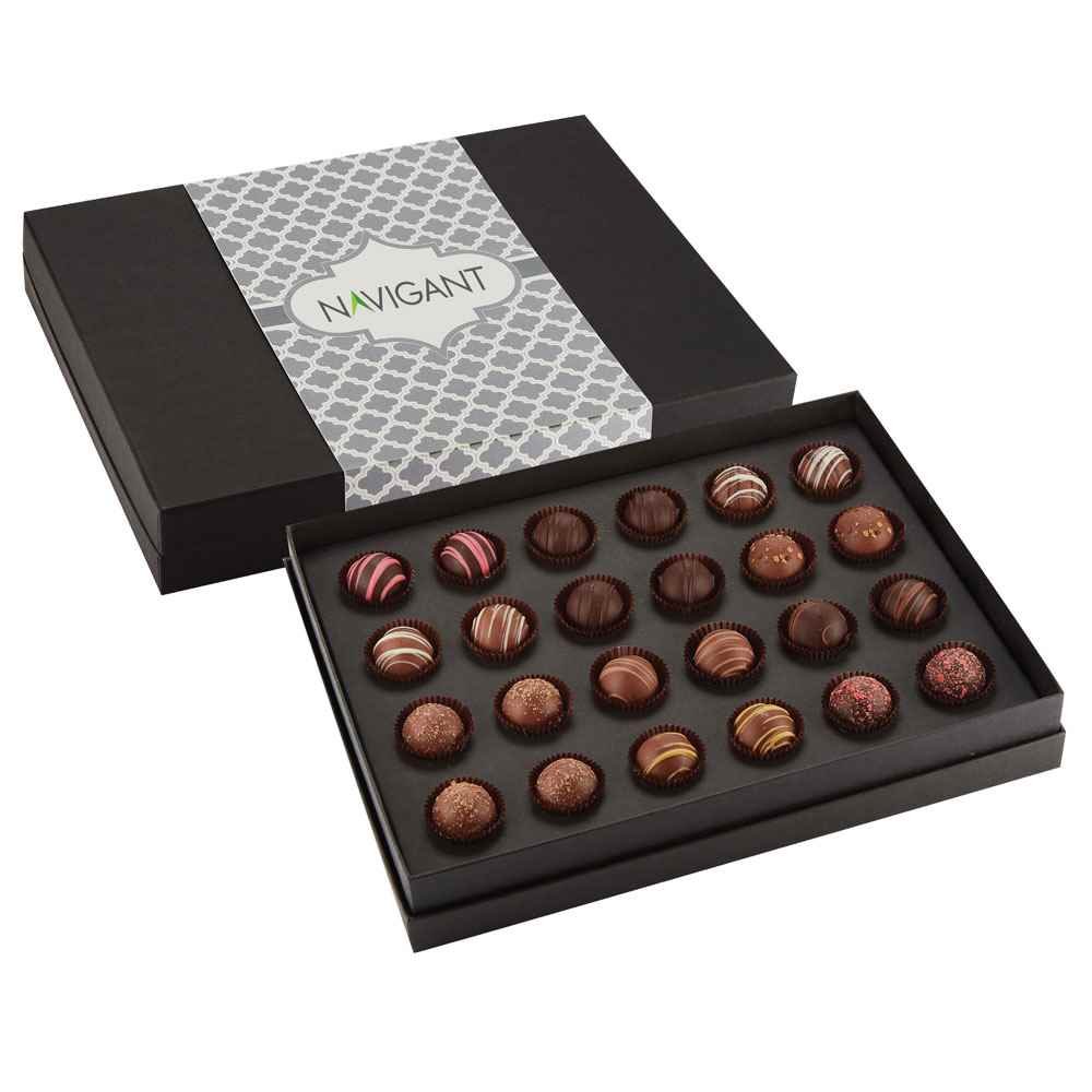 24-Piece Decadent Truffle Box - Personalization Available
