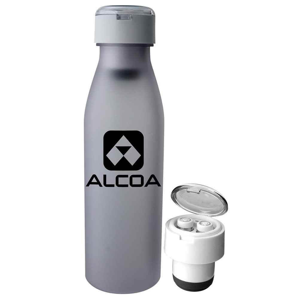 Silhouette Bluetooth&reg; Ear Bud Bottle 23-Oz. - Personalization Available