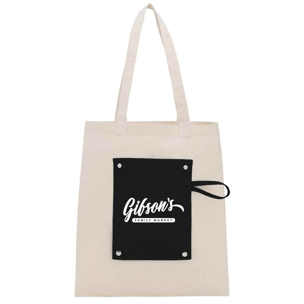 6-Oz. Cotton Canvas Packable Snap Tote - Personalization Available
