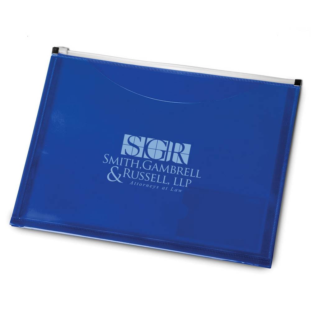 Translucent Zippered Document Folder - Personalization Available