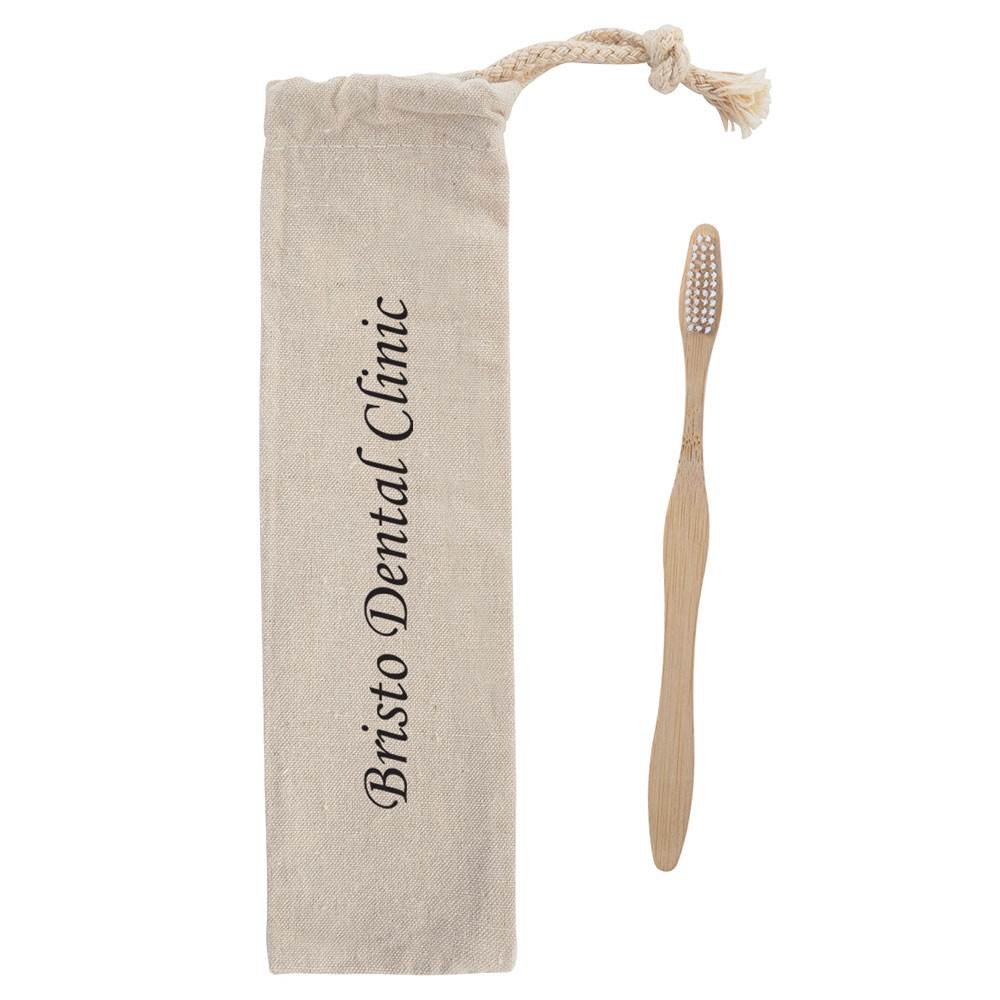 Bamboo Toothbrush in Cotton Pouch