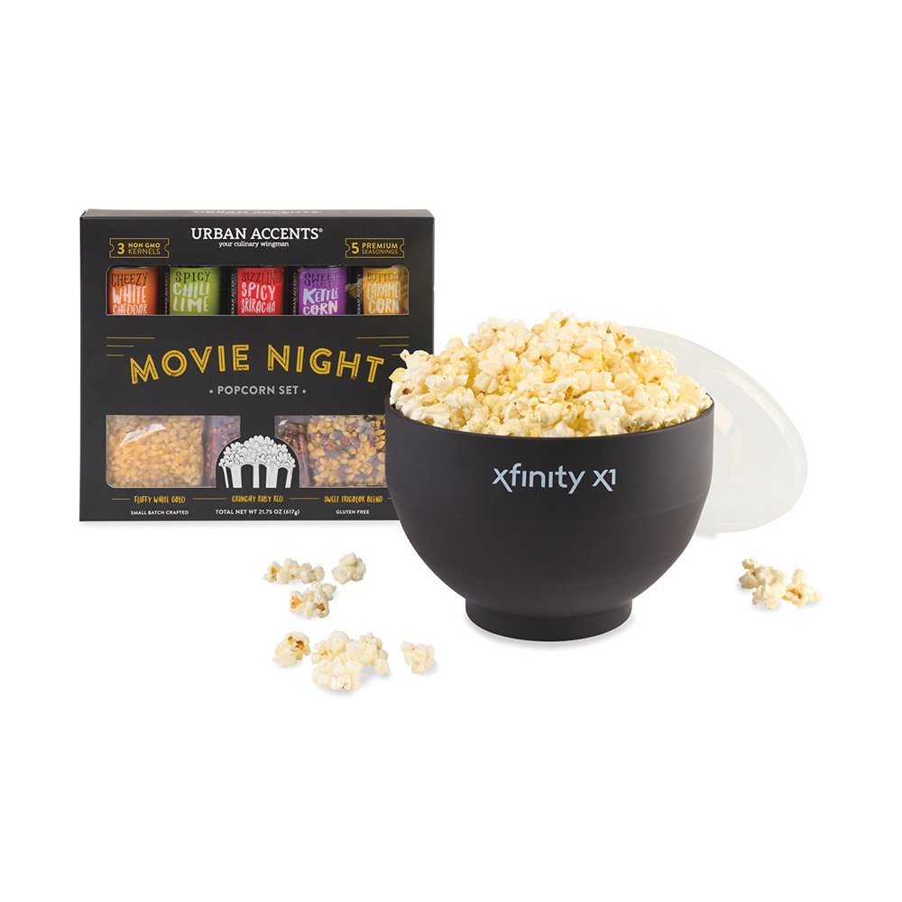 Movie Night Gourmet Popcorn Gift Set Personalization Available Positive Promotions
