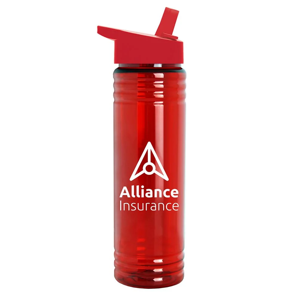 Slim Fit Water Bottle With Flip Straw Lid 24-Oz. - Personalization  Available | Positive Promotions