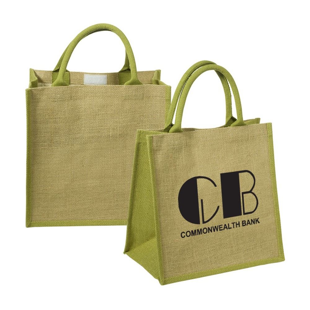Eco-Friendly Junior Jute Tote - Personalization Available