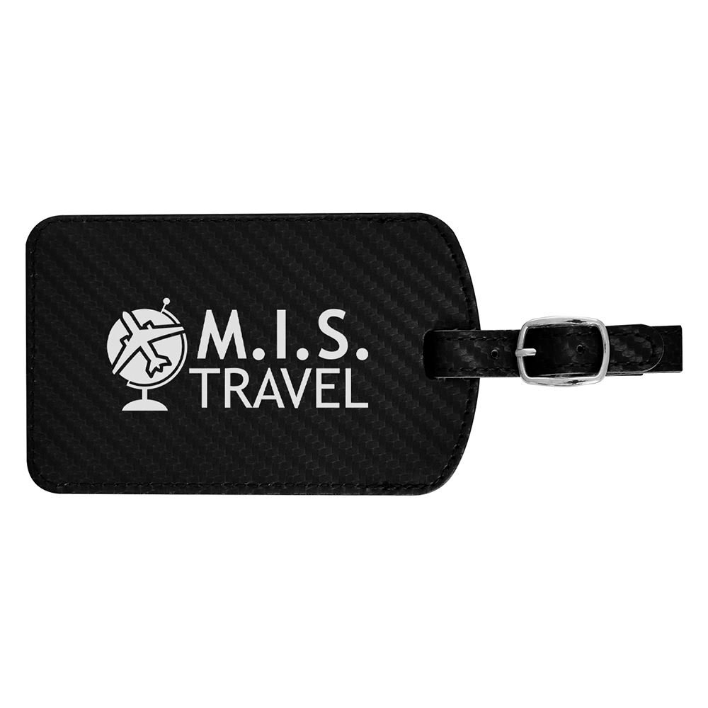 Carbon Fiber Pattern Luggage Tag - Personalization Available