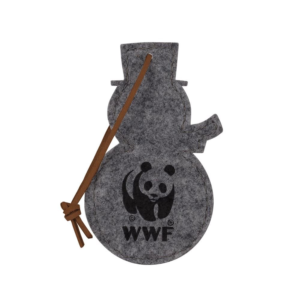 Chestnut Recycled Felt Snowman Ornament