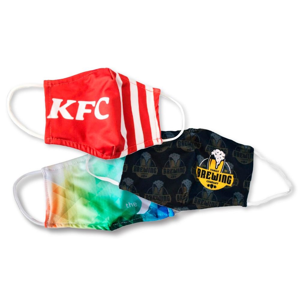 2-Ply Blended Face Mask with Antimicrobial Additive - Full Color Personalization Available