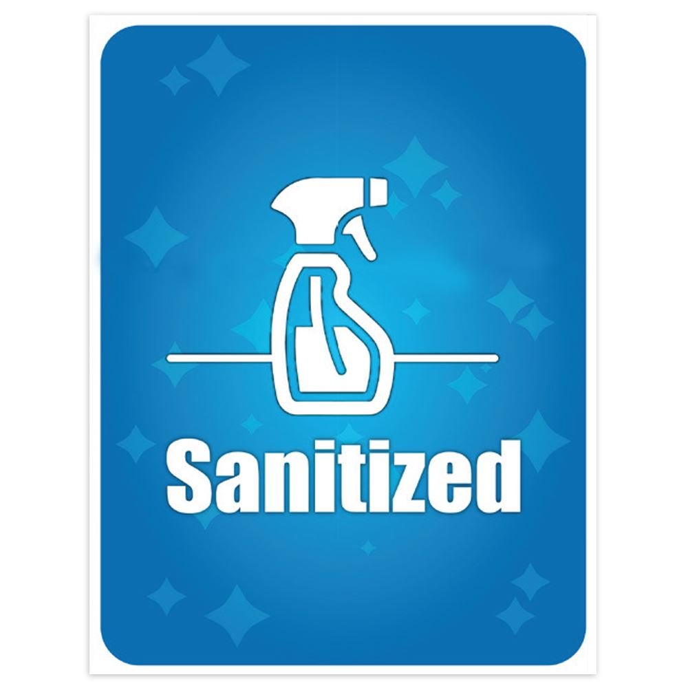 Sanitized Table Sign