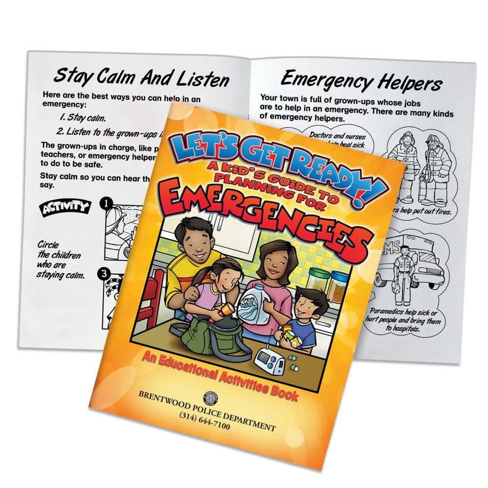 Let's Get Ready! A Kid's Guide To Planning For Emergencies Educational Activities Book - Personalization Available