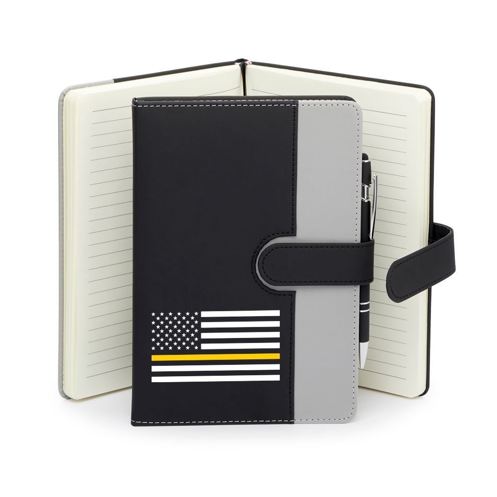 Thin Gold Line Fairfax Journal With Magnetic Closure & Stylus Pen
