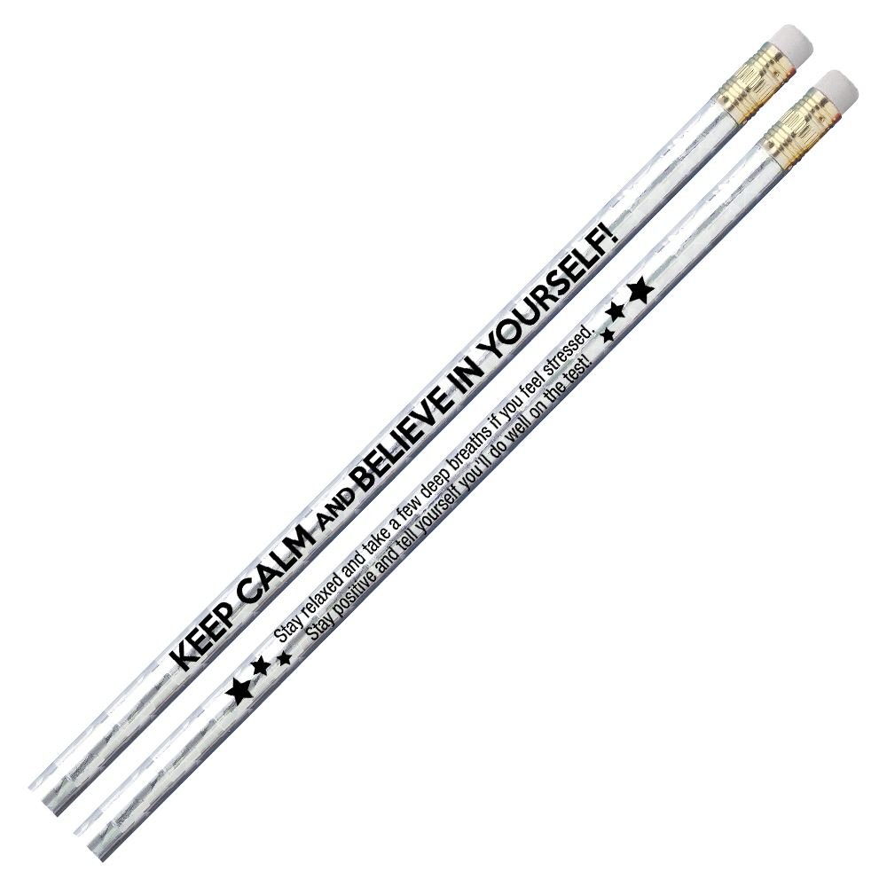 Keep Calm And Believe In Yourself! Sparkle Foil Pencils - Pack of 25