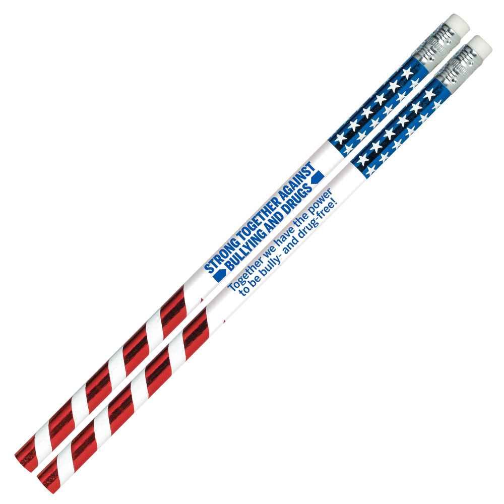 Strong Together Against Bullying And Drugs Sparkle Foil Pencils - Pack of 100
