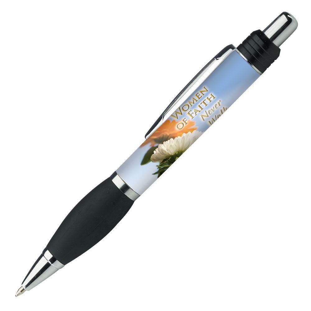 Women Of Faith Never Walk Alone 4-Color Pen - Pack of 10