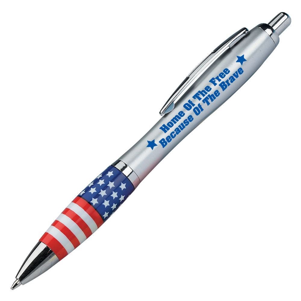 Home Of The Free Because Of The Brave Patriotic Click Pen