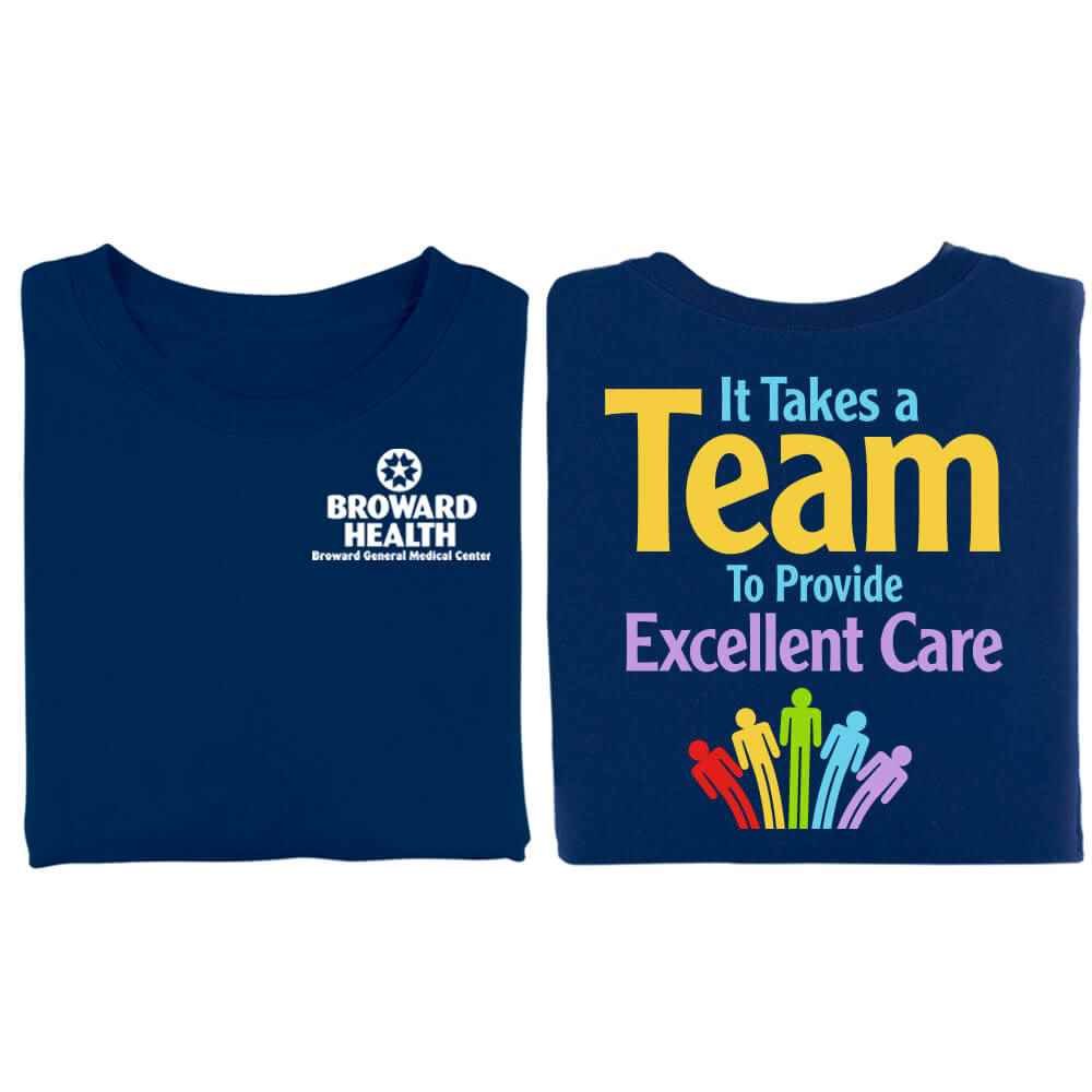 It Takes A Team To Provide Excellent Care Two-Sided Short-Sleeve T-Shirt - Personalization Available