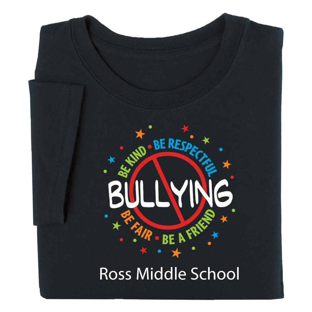 No Bullying Youth T-Shirt - Silkscreened Personalization Available, image size:1000x1000
