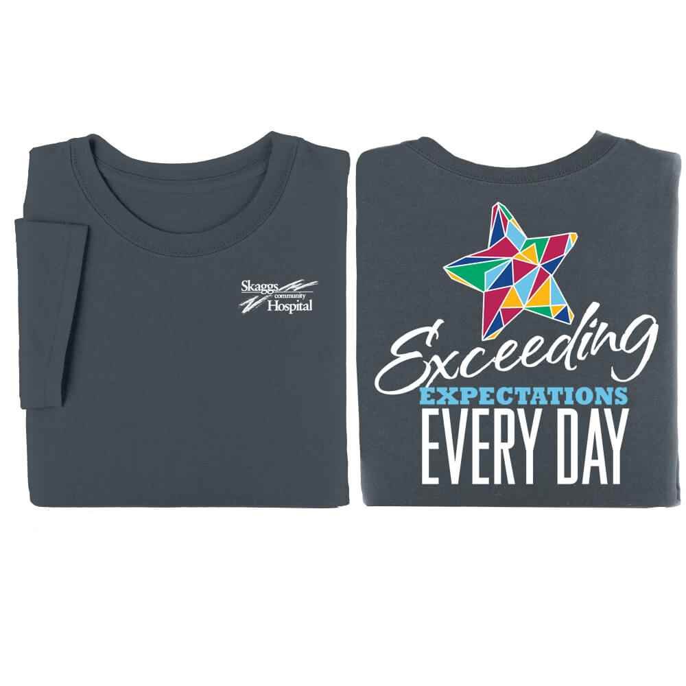 Exceeding Expectations Every Day Positive Two-Sided Short Sleeve T ...