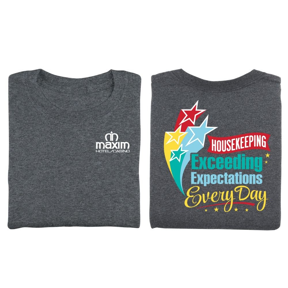 Housekeeping Exceeding Expectations Every Day TwoSided Short Sleeve T