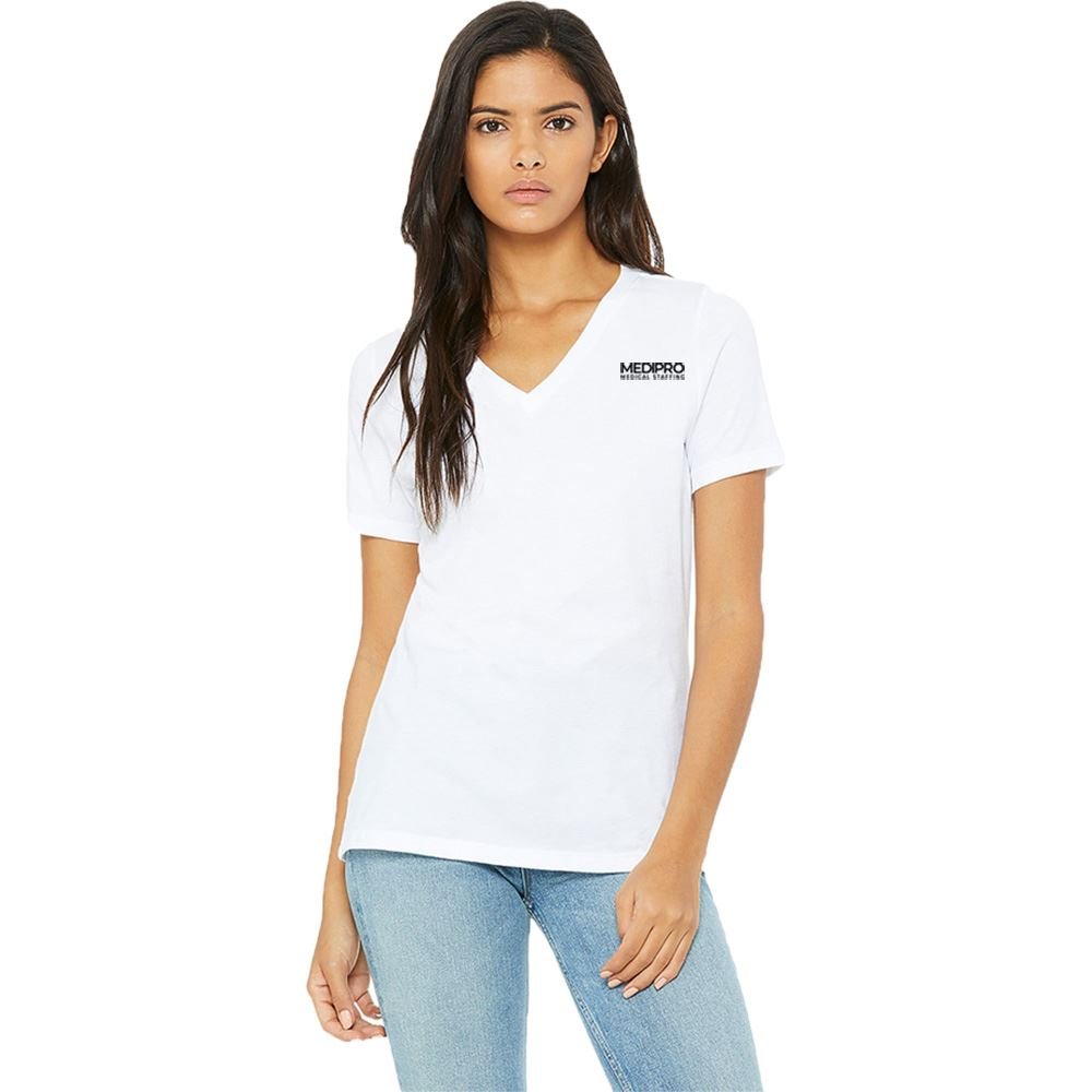 BELLA+CANVAS® Women's Relaxed Jersey Short-Sleeve V-Neck Tee ...