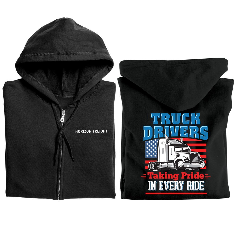 Truck Driver Appreciation Unisex Heavy Blend Full-Zip Hooded Sweatshirt - Silkscreened Personalization Available