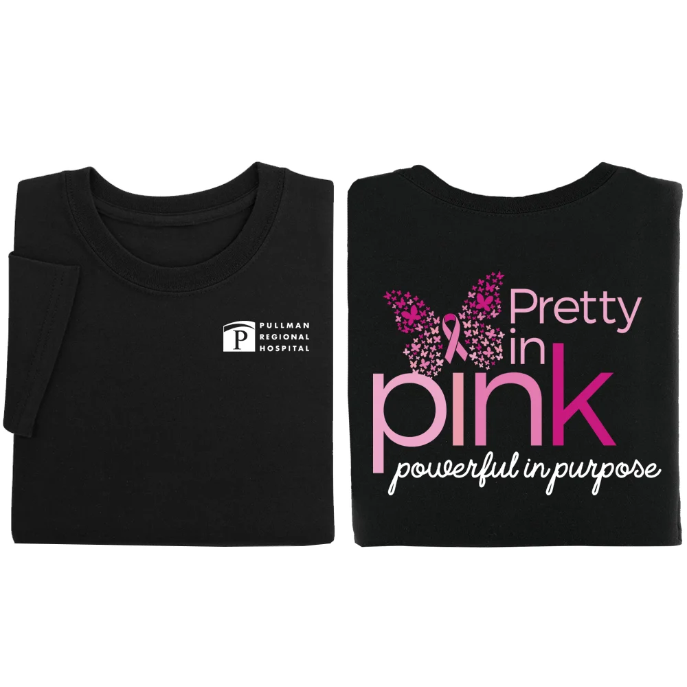 Pretty In Pink, Powerful In Purpose Unisex Two-Sided T-Shirt Pretty In Pink, Powerful In Purpose Unisex Two-Sided T-Shirt