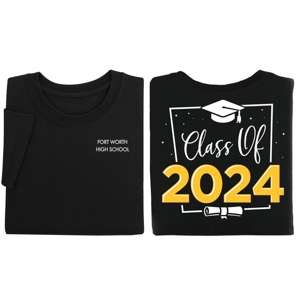 Class of 2024 Gildan® Unisex Heavy Cotton 2-Sided T-Shirt - Silkscreened Personalization Available
