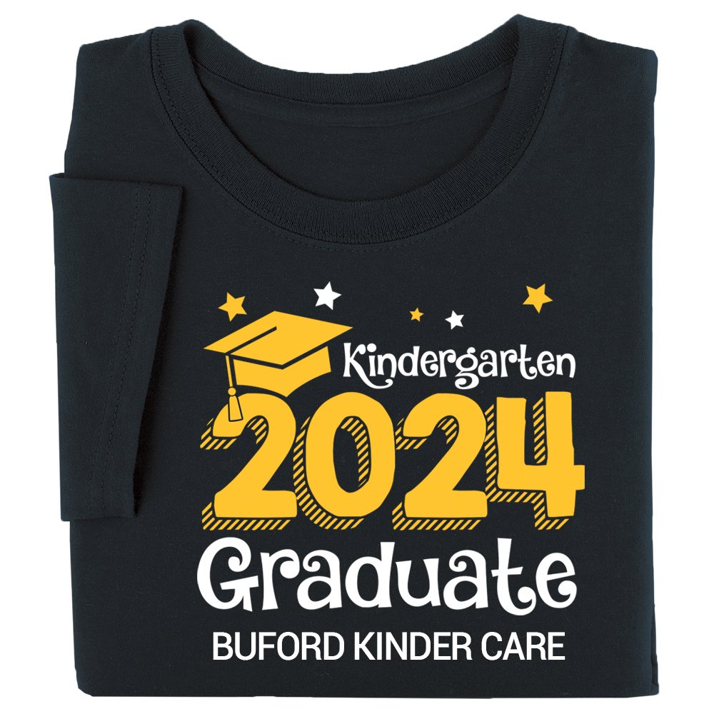 Kindergarten 2024 Graduate Gildan® Adult Unisex Heavy Cotton T-Shirt: Best-Selling Colors - Silkscreened Personalization Available