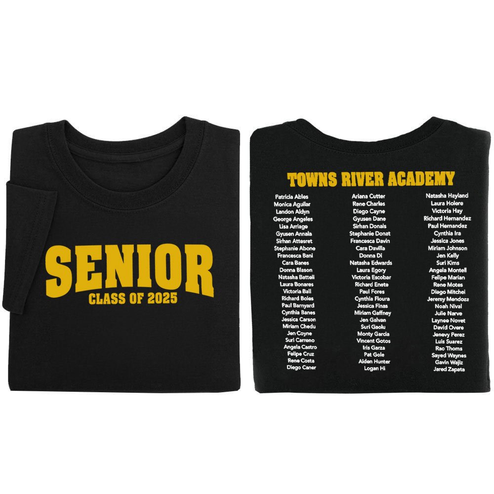 Senior Class of 2026 Gildan® Youth Heavy Cotton T-Shirt: Premium Colors -  Silkscreened Personalization Available, image size:1000x1000