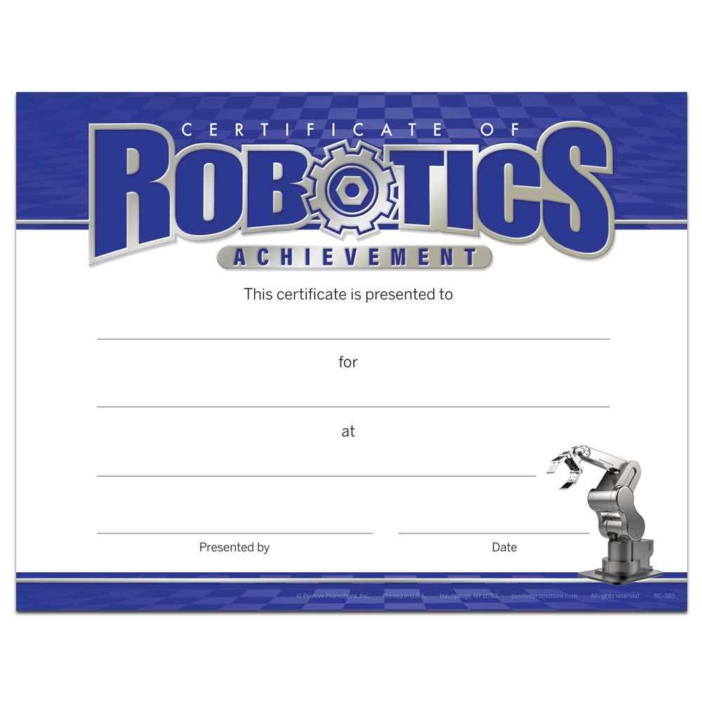 Certificate For Robotics Achievement Gold Foil-Stamped Certificates - Pack of 25