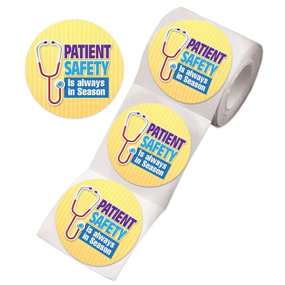 Ppid Sticker Patient Safety Is Always In Season Stickers-On-A Roll | Positive Promotions