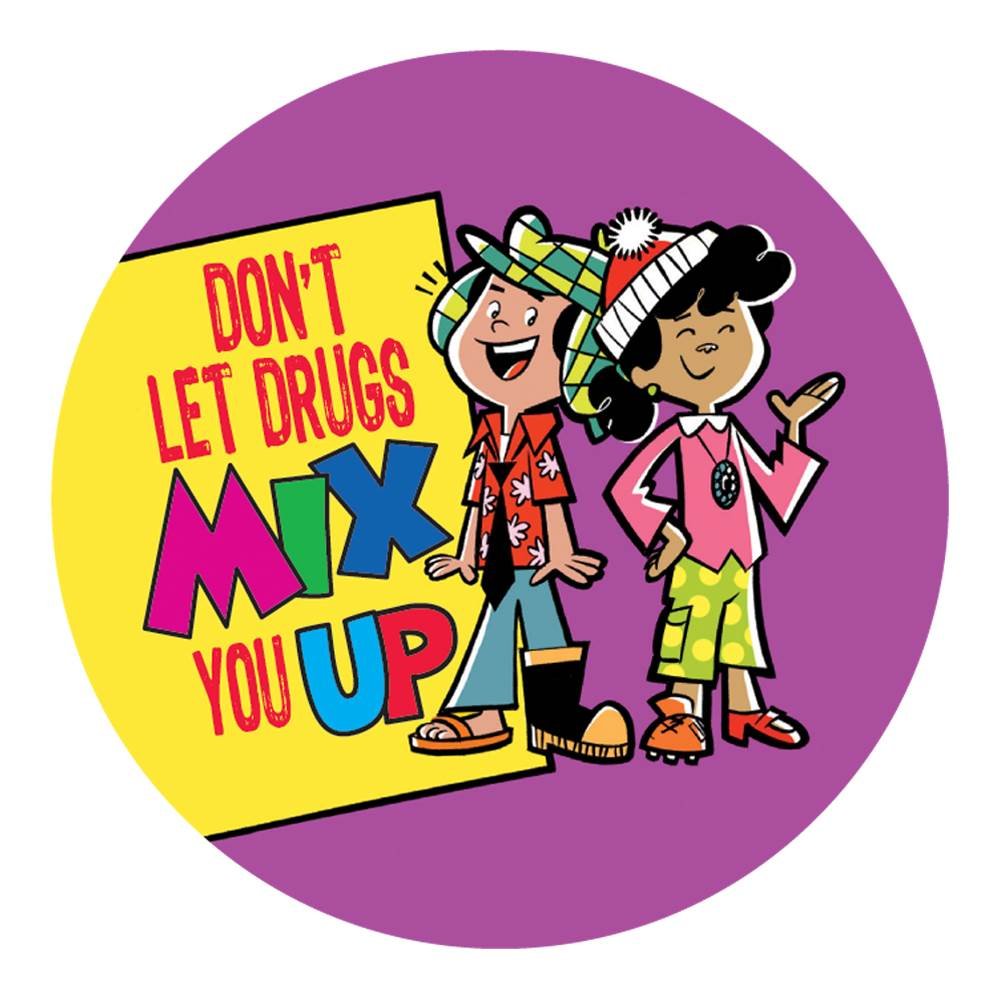 Don't Let Drugs Mix You Up Theme Day Stickers - Roll of 200
