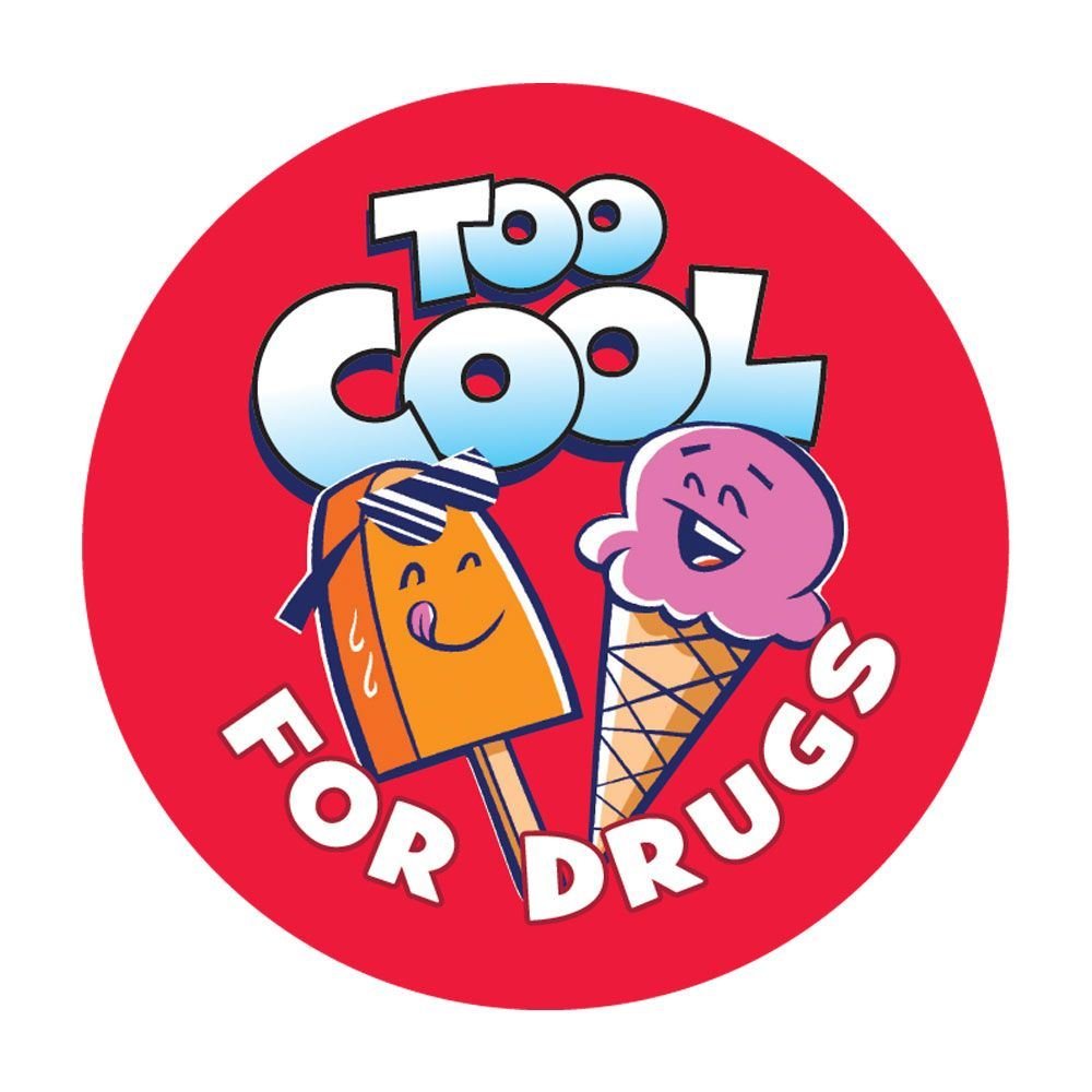 Too Cool For Drugs! Stickers Positive Promotions