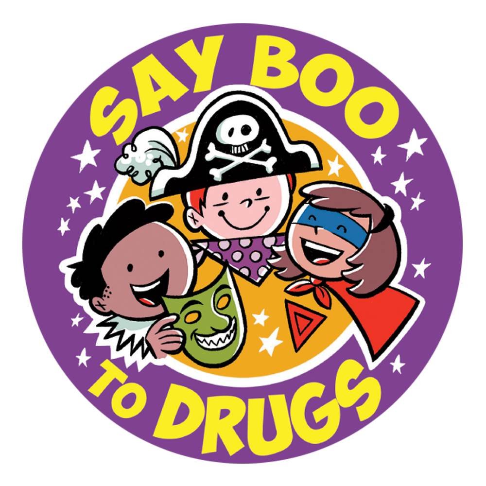 Say Boo To Drugs Theme Day Stickers - Roll of 200